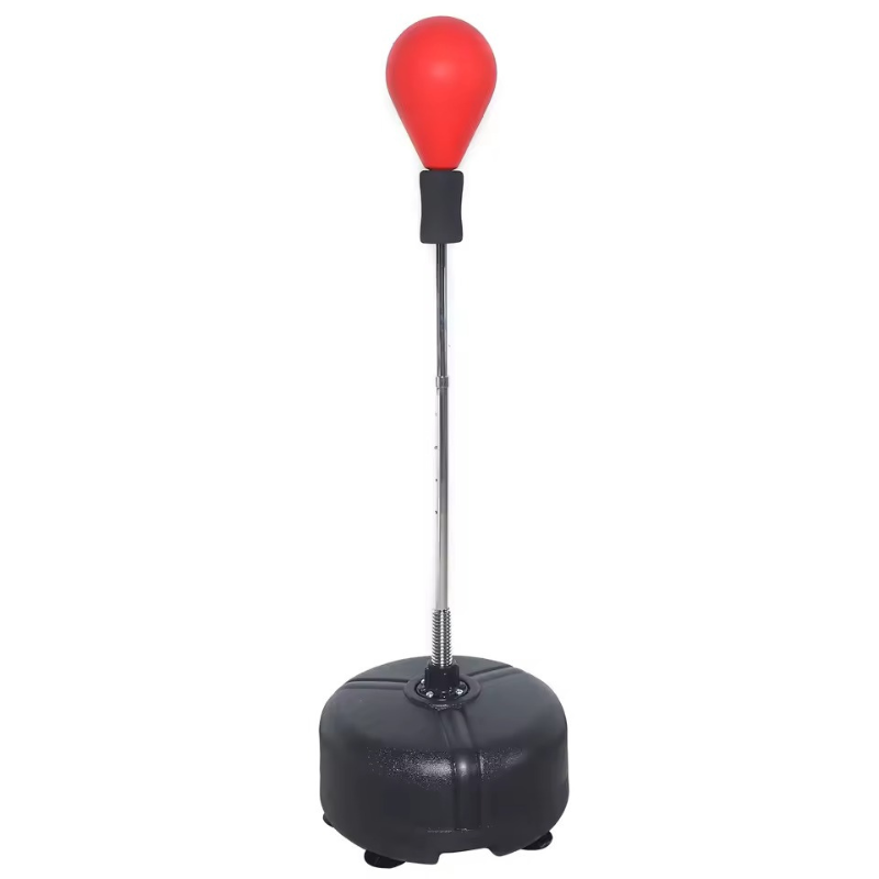 Punching Ball - Sur pied - Installation facile - 160cm - Rouge