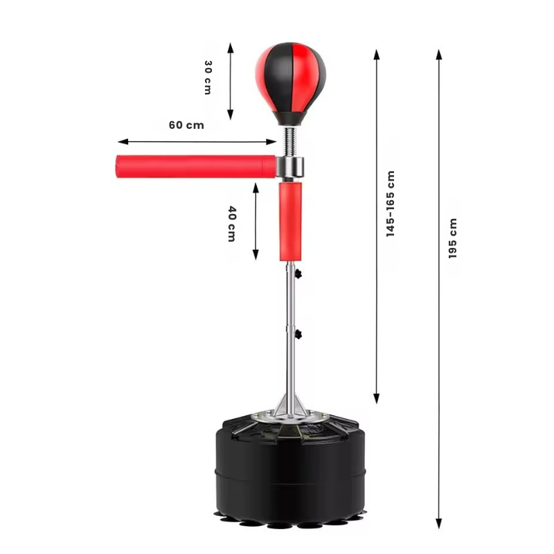 Punching ball - Avec bras - 190cm - ventouse de maintien