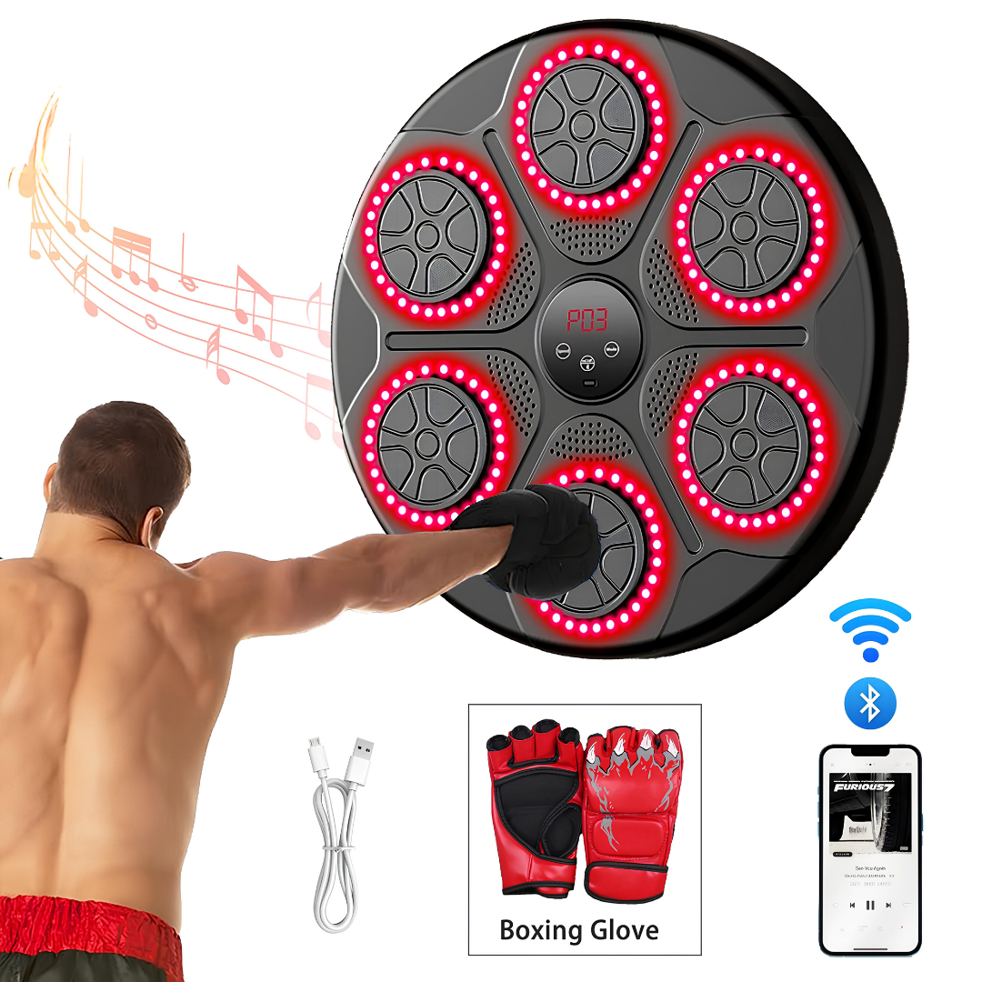 Music Boxing Machine Bluetooth professionnel - 1 Paire de Gants Offerte