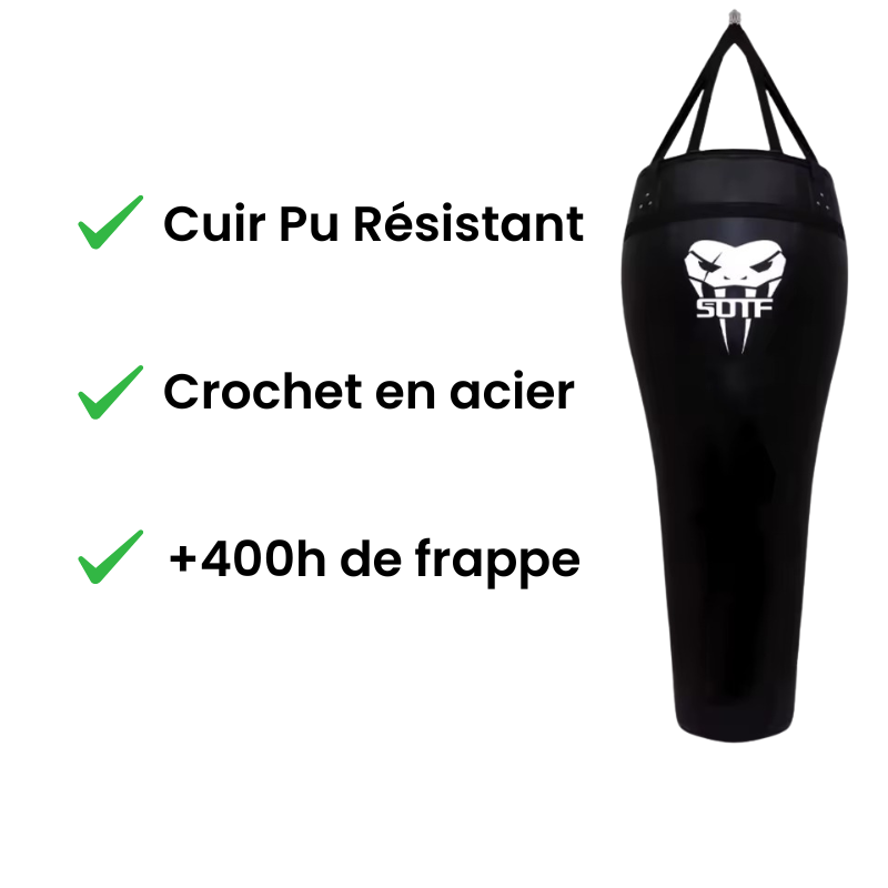 Sac de Frappe suspendu - 150cm - Ultra résistant - Noir