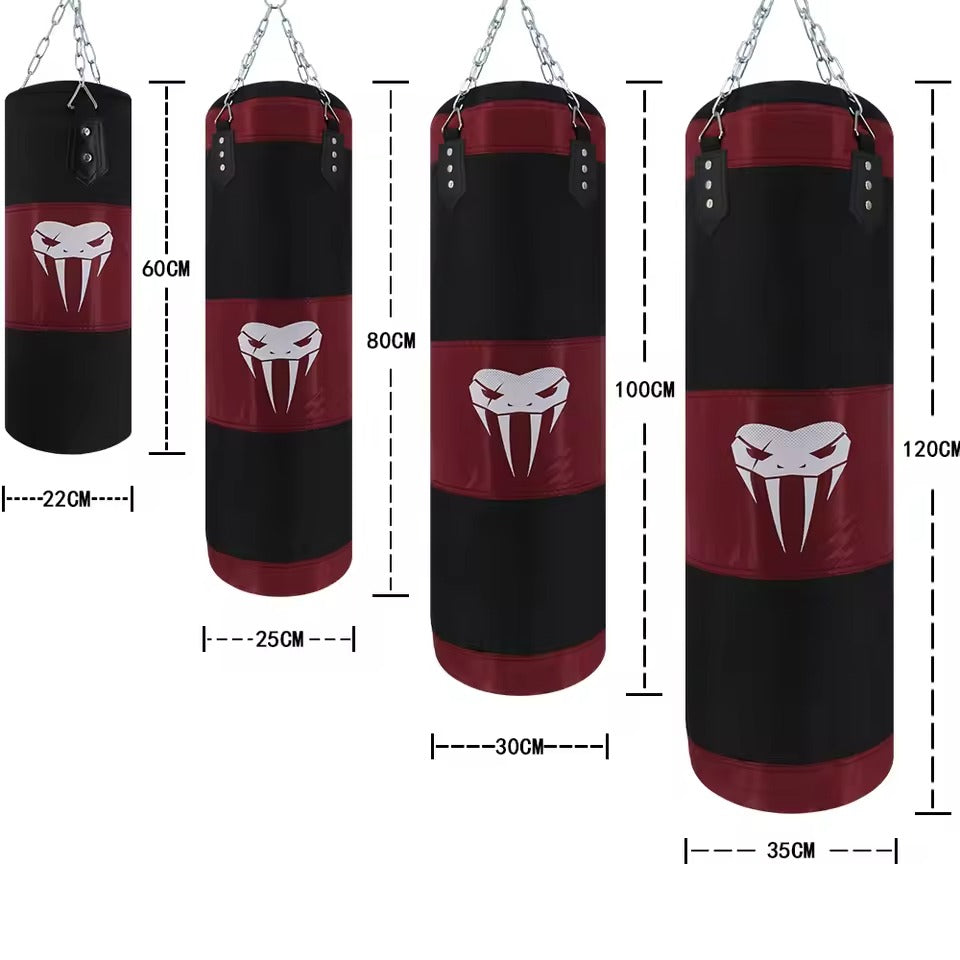 Sac de Frappe suspendu - 60/120cm - Ultra résistant - Noir